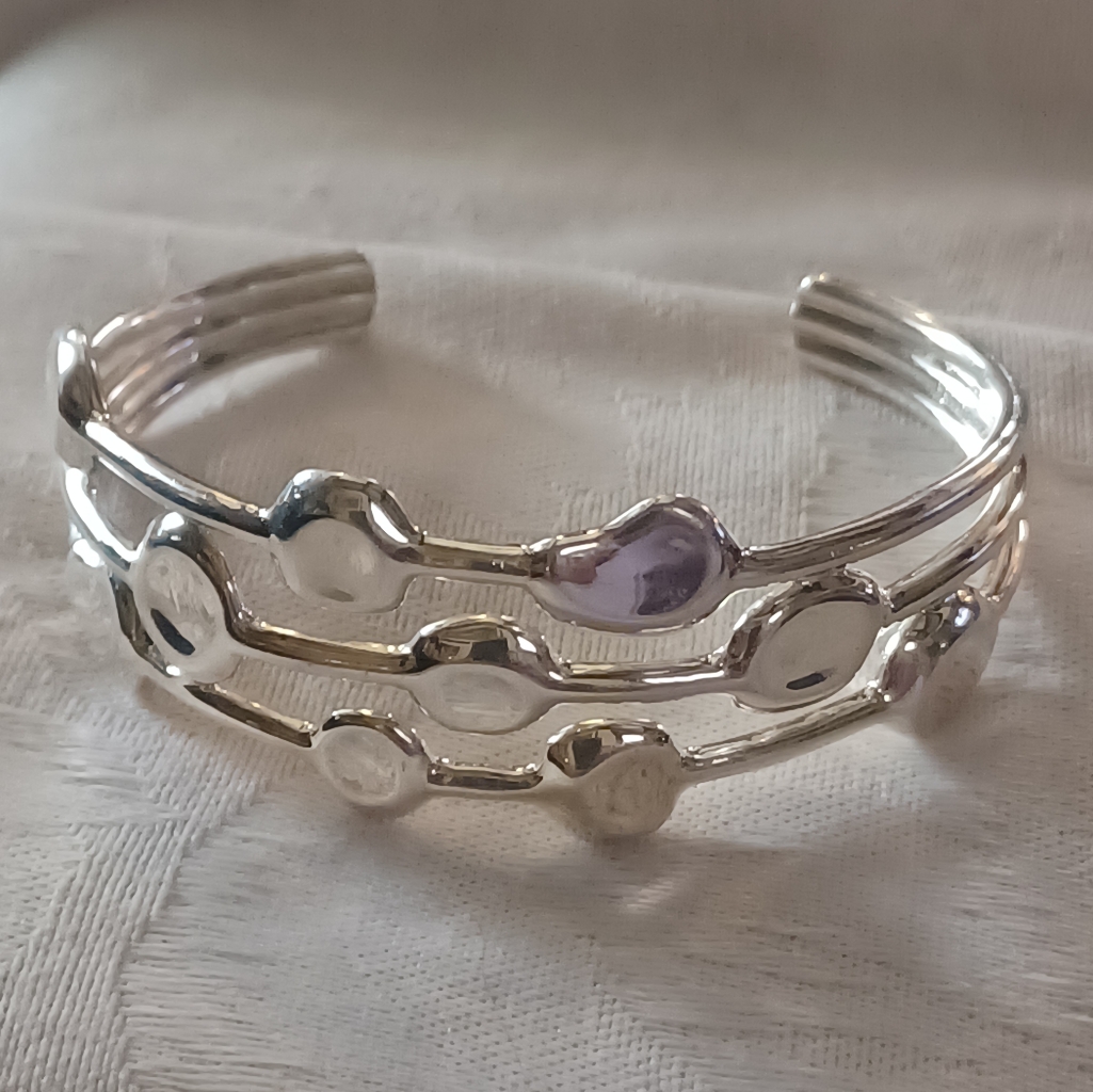 Ippolita Onda 3 Row Cuff Bracelet Sterling Silver 450$